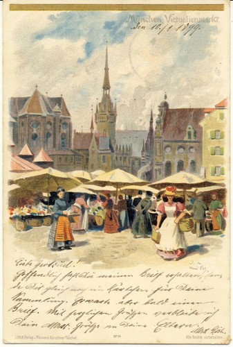 München viktualienmarkt - ak,