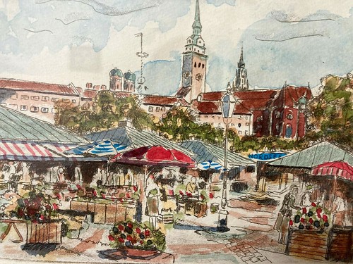 Original aquarell signiert - original, /