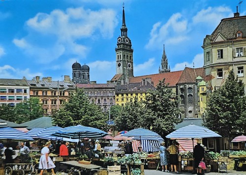 München viktualienmarkt - ak,